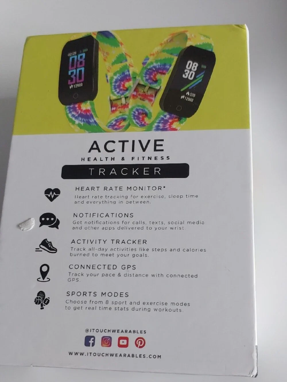 iTouch Active Fitness Tracker - Tie-Dye Band (Multicolor)